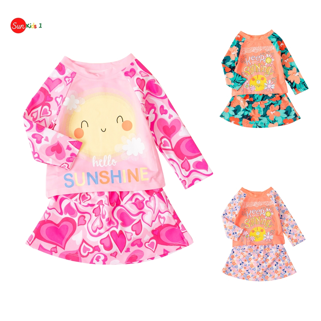 Sét bộ bơi bé gái size 2-12 tuổi Litibaby, đồ bơi cho bé gái chất dày mịn, bộ bơi cho bé gồm áo dài 