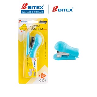 Combo bấm kim và kim bấm Bitex số 10 CS08 (1 bấm kim + 1 hộp kim bấm)