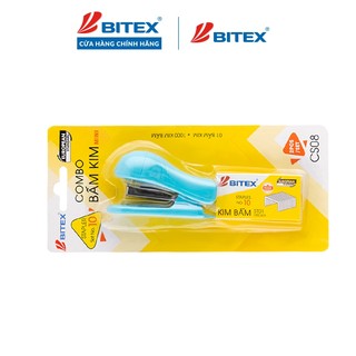 Combo bấm kim và kim bấm Bitex số 10 CS08 (1 bấm kim + 1 hộp kim bấm)