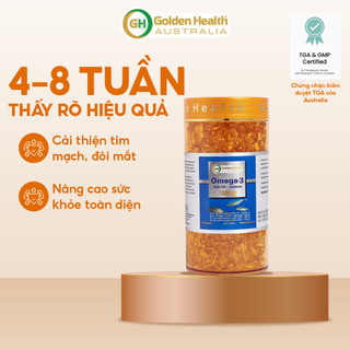 [ GOLDEN HEALTH] Dầu cá hồi Omega 3 bổ mắt tốt cho hệ tim mạch FISHOIL SALMON 1000mg lọ 365 viên