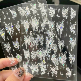 Sticker bướm trắng đen