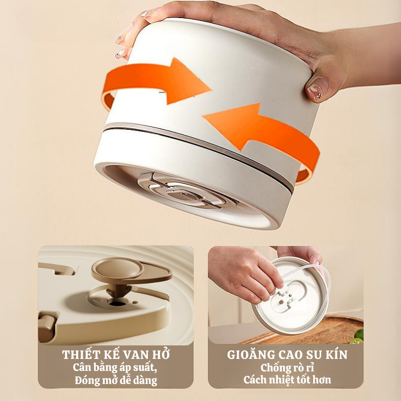 Hộp cơm giữ nhiệt văn phòng lúa mạch Inox 304 chống gỉ cao cấp nhiều ngăn sang trọng lotishop | BigBuy360 - bigbuy360.vn