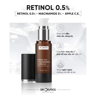 Kem Retinol 0.5% Drceutics + Niacinamide 5% + Apple C.e 30ml trẻ hóa săn chắc da