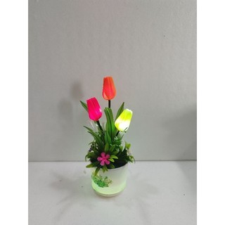 Đèn Tulip 3 bông_Đèn ngủ hoa tulip