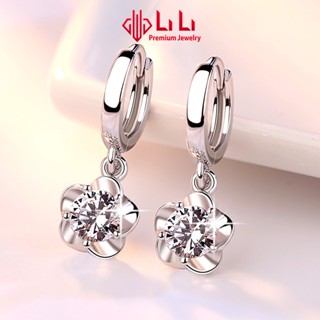 Bông tai bạc nữ LiLi S925 đính đá CZ cao cấp hình hoa mai Isa LILI_101043