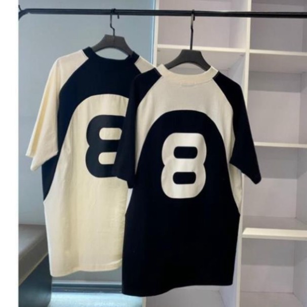 Áo phông số 8 RAGLAN phong cách UNISEX nam nữ - áo thun tay lỡ in chữ số form rộng OVERSIZE co giãn, thoáng mát HOT 2024