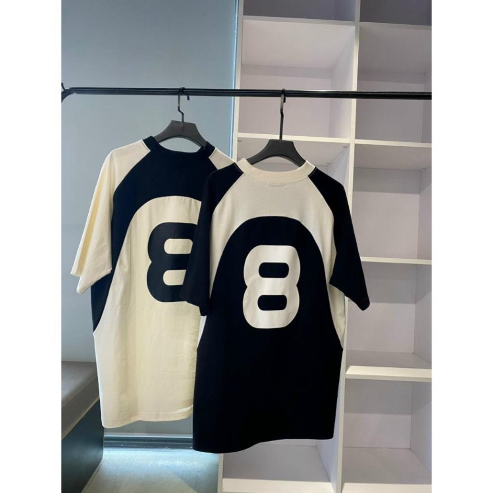 Áo phông số 8 RAGLAN phong cách UNISEX nam nữ - áo thun tay lỡ in chữ số form rộng OVERSIZE co giãn, thoáng mát HOT 2024