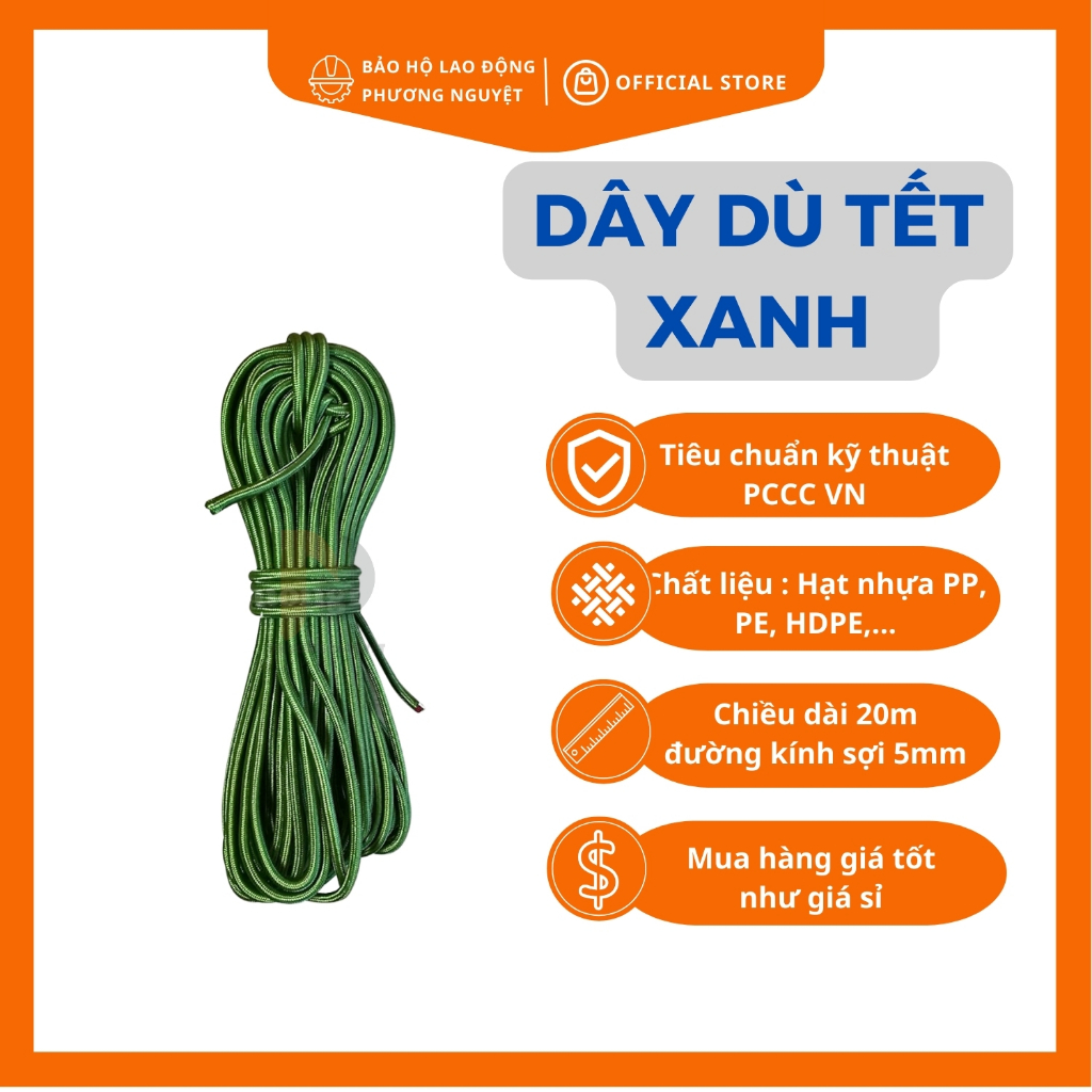 Dây dù tròn bền,chắc 20m dây(buộc đồ,cắm trại,leo núi...)