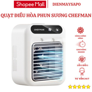 Quạt điều hòa phun sương mini Chefman CM-D124 chính hãng, quạt điều hòa để bàn, nhiều chế độ