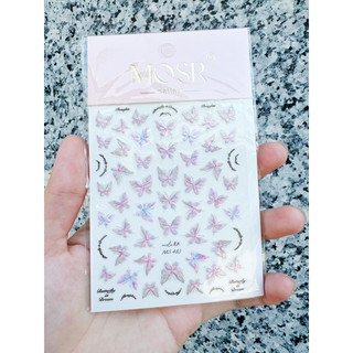 Sticker bướm 5D dán móng
