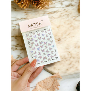 Sticker bướm 5D dán móng