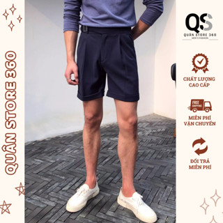 Quần tây lửng nam vải Visco cao cấp, quần âu ngắn cho nam dáng xuông lưng cao đai lệch trẻ trung phong cách Hàn Quốc