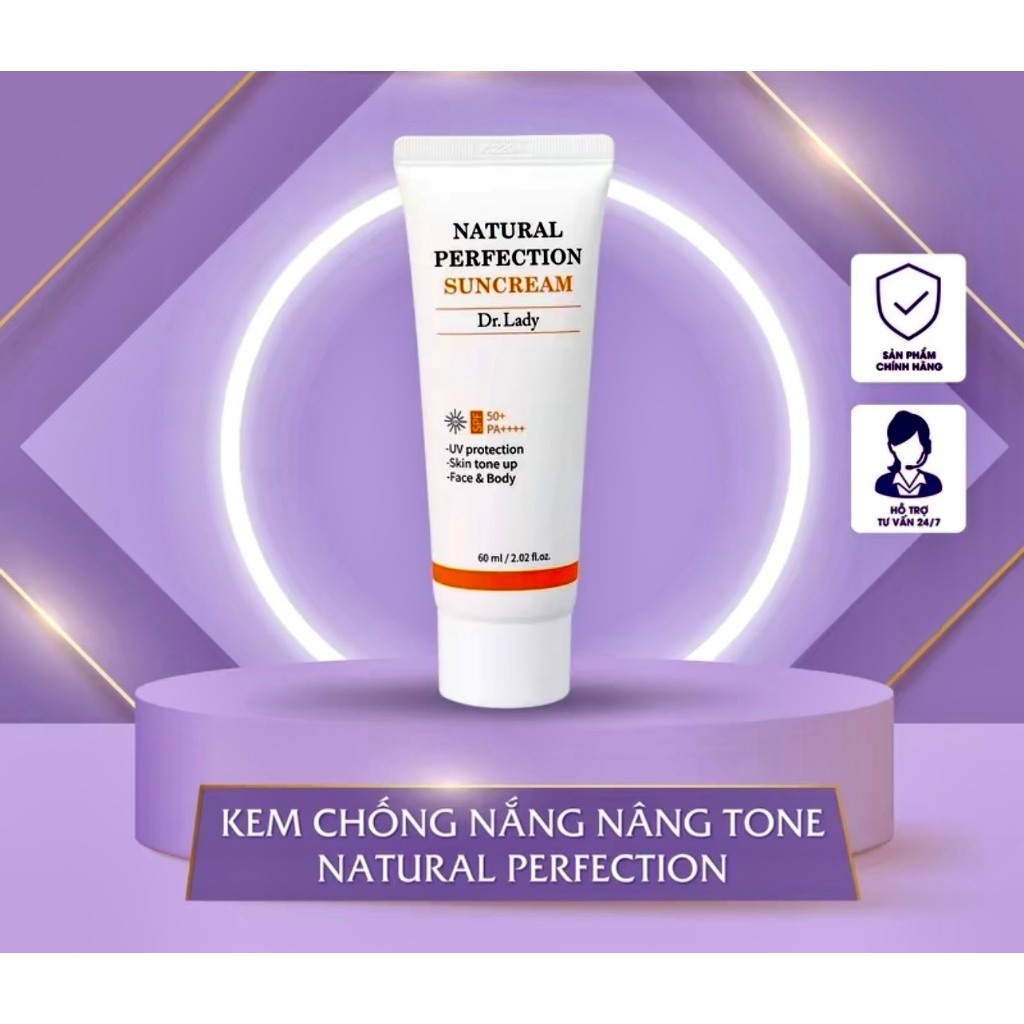 Kem chống nắng Dr. Lady Suncream 60ml nâng tone, kiềm dầu