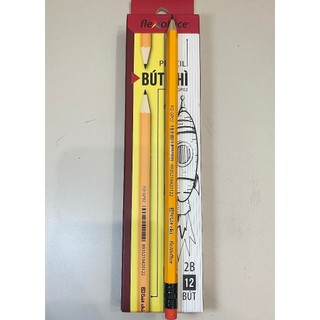 Combo 10/20 Cây Bút Chì Gỗ học sinh 2B Thiên Long FO-GP02, thân lục giác dễ cầm nắm, màu chì đậm