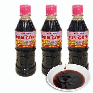 Nước tương đậu nành con công chai 470ml
