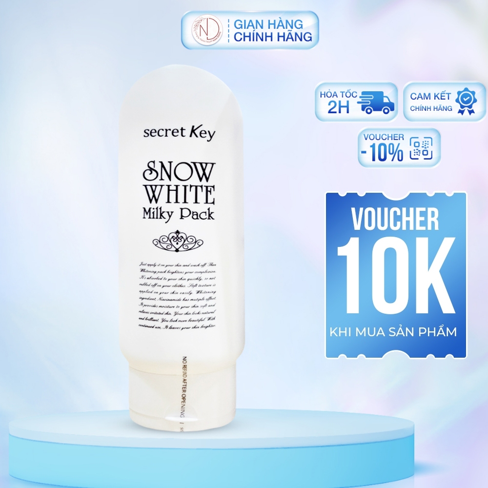 Kem dưỡng body Secret Key Snow White Milky Pack 200g trắng sáng da