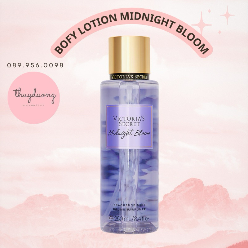 |AUTH| Xịt thơm body mist Victoria’s Secret - Body lotion Midnight Bloom