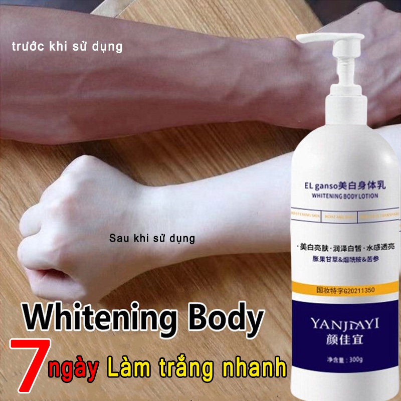 kem body trắng da Niacinamide dưỡng ẩm da Làm trắng da nhanh chóng dưỡng da toàn thân trắng sáng không gây kích