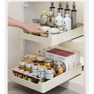 HỎA TỐC - Kệ Để Đồ Tủ Bếp INOX, Giá Đựng Bát Đĩa Đa Năng, Sơn Tĩnh Điện Trắng, Có Ray Trượt