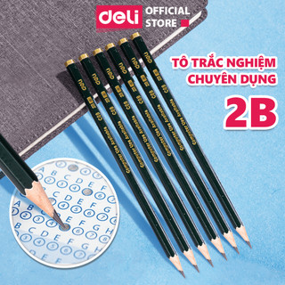 Bút Chì Gỗ 2B Deli Tô Trắc Nghiệm - Bút Chì Học Sinh Chì Đậm Đều Phù Hợp Cho Học Sinh Văn Phòng