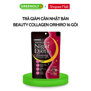 Trà giảm cân Night Diet Tea Beauty Collagen Orihiro 16 gói