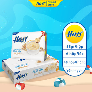 Cháo Sữa YẾN MẠCH Hoff cho bé bổ sung chất xơ cải thiện hệ tiêu hoá - 1 THÙNG (8 Lốc/48 hộp)