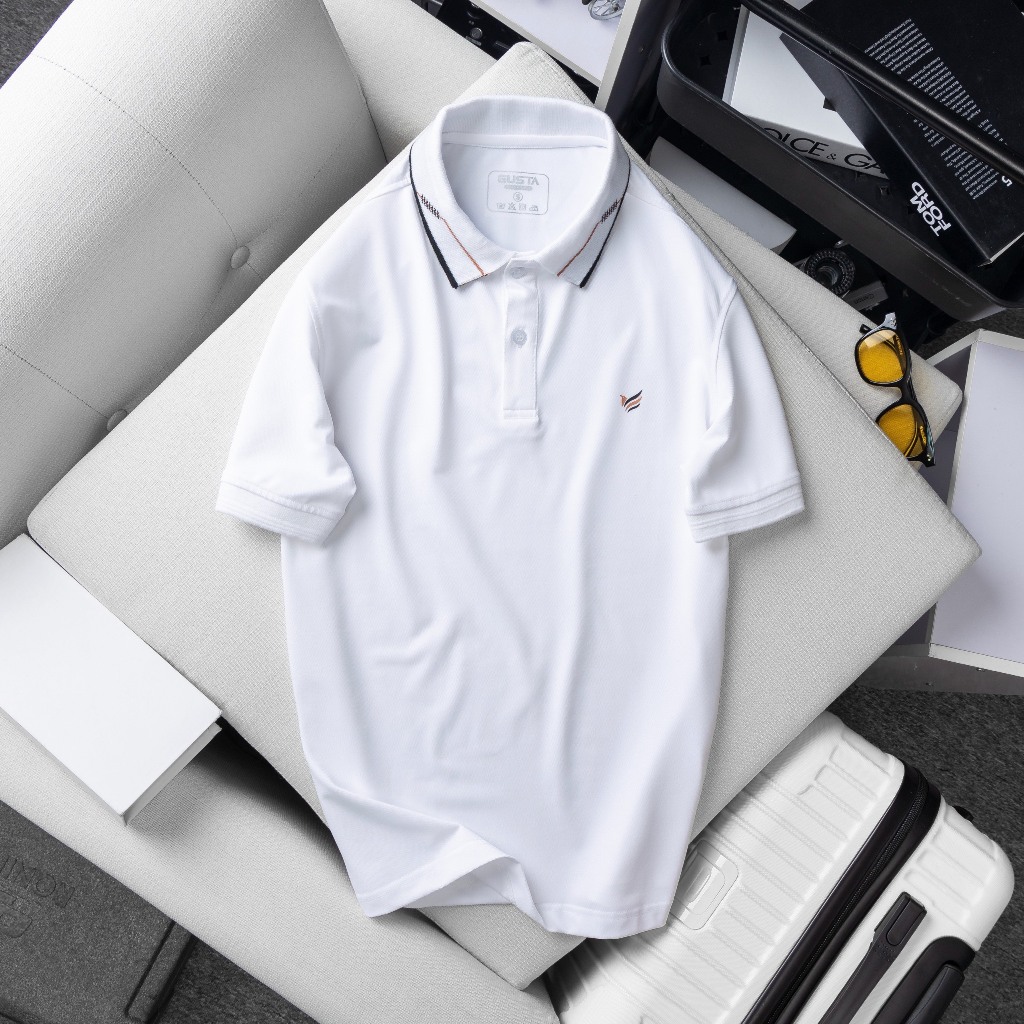Áo Polo Nam Gusta Vải Coolmax Cao Cấp Với Đặc Tính Co Giãn Tốt Mát Lạnh Chống Nhắn Chống Xù PL10