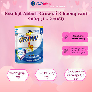 Sữa bột Abbott Grow số 3 hương vani 900g
