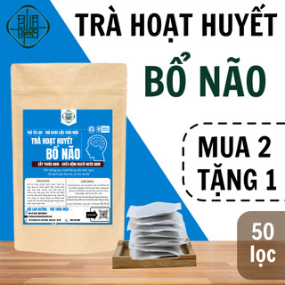 Trà bổ não Bội Lan Đường-Nature Tea tăng cường trí nhớ, phòng chống Alzheimer, giảm đau đầu lưu thông máu bịch 50 gói lọ