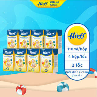 Combo 2 Sữa dinh dưỡng công thức pha sẵn Hoff hỗ trợ nâng cao sức đề kháng cải thiện chiều cao 2 lốc (8 hộp x 110ml)