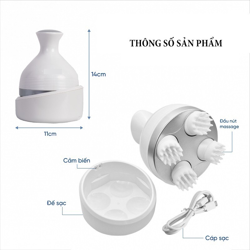 Máy Massage Đầu Cổ MISUMA Scalp Massager Giải Toả Căng Thẳng, Mệt Mỏi Thư Giãn Gội Đầu Dưỡng Sinh