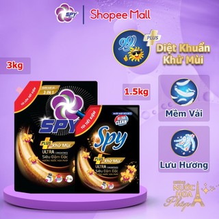 Túi nước giặt xả SPY Ultra Clean Plus 2 trong 1 sạch sâu, thơm lâu, diệt khuẩn