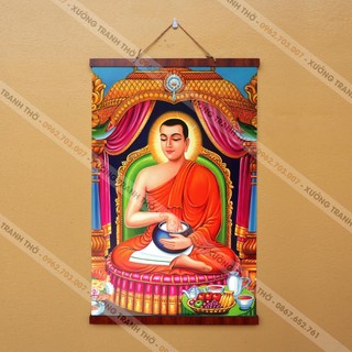 Tranh Sivali nẹp gỗ 40x60cm bằng vải cao cấp dày dặn