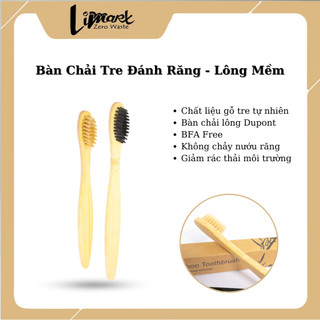Bàn Chải Đánh Răng Bằng Tre Lông Mềm Cho Người Lớn/ Trẻ Em Thân Thiện Môi Trường Limart