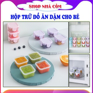 Hộp Đựng Đồ Ăn Dặm Cho Bé. Trữ đồ ăn, gia vị, trái cây... Dung tích 60ml có nắp đạy