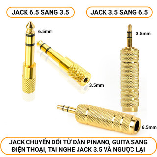 Đầu Jack Chuyển 6.5 Sang 3.5 - Đầu Chuyển Cổng 3.5 Sang 6.5