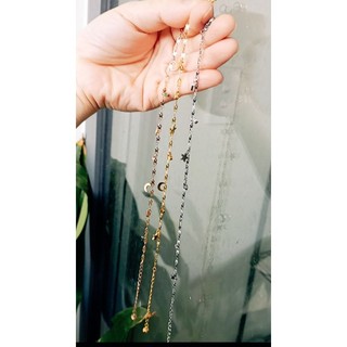Lắc chân titan trăng sao cho nữ thanh lịch, sang trọng