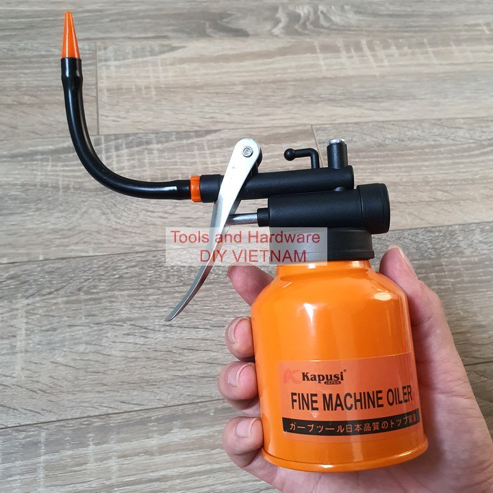 Bình Châm Nhớt Kapusi, Vịt Dầu Bằng Thép 250ml Bình Xịt Dầu Nhớt Nhật Bản