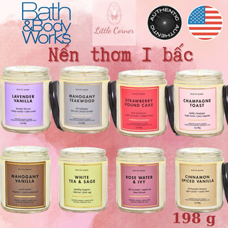 Nến thơm 1 bấc bath and body works bbw 198g – white barn basic