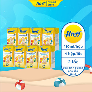 Combo 2 Sữa dinh dưỡng công thức pha sẵn Hoff Gold hỗ trợ nâng cao sức đề kháng, 2 lốc (8 hộp x 110ml)