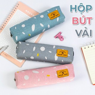 Hộp bút vải canvas hàn quốc, túi bút vải, túi đựng bút cute, túi vải đựng bút chì cao cấp dino dn02