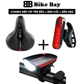 Combo yên béo xe đạp, đèn còi, đèn hậu siêu hời cho anh em mê đạp xe - combo_yen