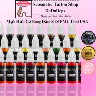 Mực phun xăm môi mày sts pmu ,mực hữu cơ bong đậm bám mực usa-10ml
