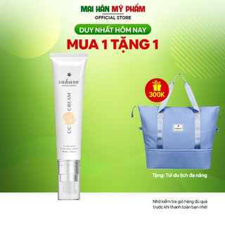 Kem trang điểm, chống nắng đa năng Sakura CC Cream Flawless Control Base SPF50+ PA++++ 40ml - Mỹ Phẩm Mai Hân