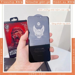 Kính Cường Lực Iphone Chống Nhìn Trộm KingKong WkDesign Full màn cho IP 6 6s 7 8 Plus SE X XS XS Max 11 12 13  15Pro Max