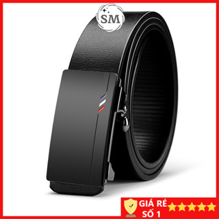 Thắt lưng nam da cao cấp Nịt da màu đen Dây lưng nam mặt khóa tự động sang trọng TLĐT4