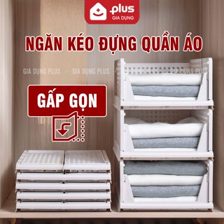 Kệ Nhựa Ngăn Kéo Phân Chia Tủ Quần Áo Gấp Gọn | Khay Ngăn Kéo Đựng Quần Áo, Đồ Dùng Đa Năng Có Thể Xếp Chồng Tiện Lợi