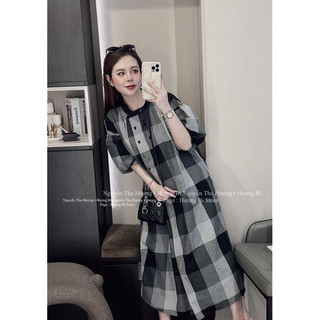 VÁY SUÔNG ĐŨI  KẺ ĐEN TRẮNG