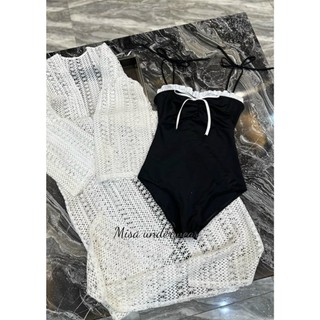 [ Bikini ] Bikini 1 mảnh hoa trà & áo choàng