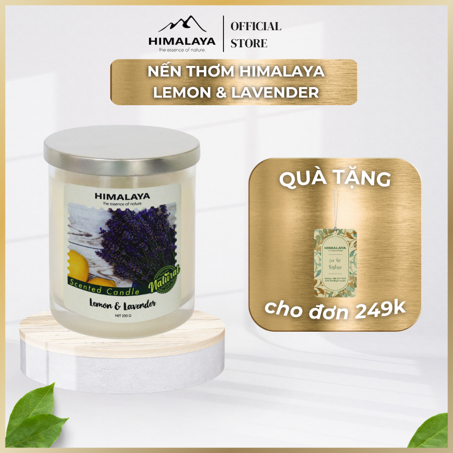 Nến thơm Himalaya Lemon &amp; Lavender (230g)